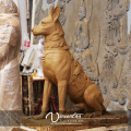 Escultura de cão de bronze animal de tamanho de vida de alta qualidade